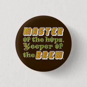 Badge Rond 2,50 Cm Brasseur de bière Homebrew