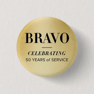 Badge Rond 2,50 Cm BRAVO 50ème bouton