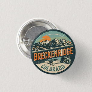 Badge Rond 2,50 Cm Breckenridge colorado Rocky Mountain vintage