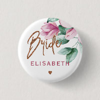 Bride floral rose cuivre typographie nuptiale