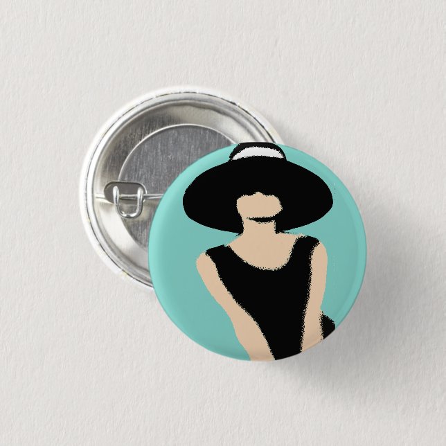Badge Rond 2,50 Cm BRIDE & Lady Et Casquette Fête des mariées Party F (Devant & derrière)