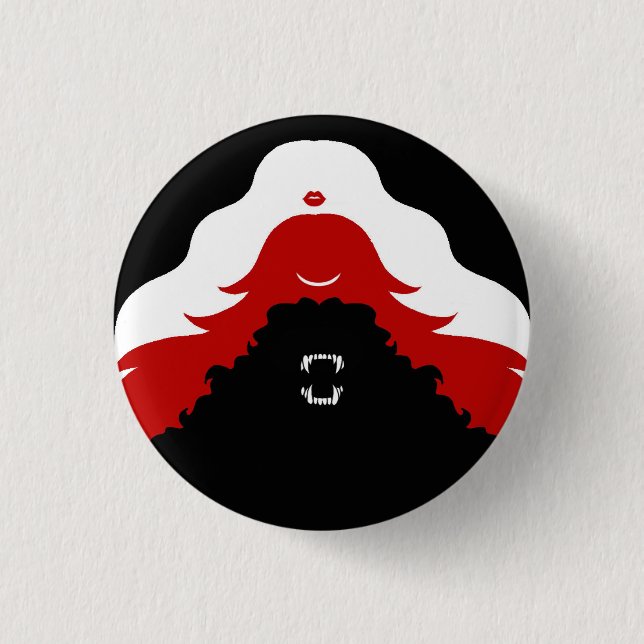Badge Rond 2,50 Cm Brides du bouton Dracula (Devant)
