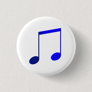 Badge Rond 2,50 Cm Broche (Button) Dupla Colcheia Azul