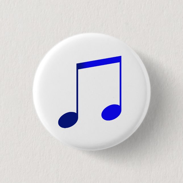 Badge Rond 2,50 Cm Broche (Button) Dupla Colcheia Azul (Devant)