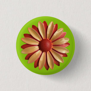 Badge Rond 2,50 Cm Broches à fleurs rétro - Jardin d'été de printemps