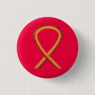 Badge Rond 2,50 Cm Broches Boutons de sensibilisation au ruban orange