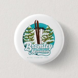 Badge Rond 2,50 Cm Bromley Mountain Pérou Vermont US Ski logo Camionn