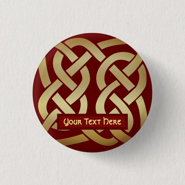 Badge Rond 2,50 Cm Bronze Tone Celtic (Devant)