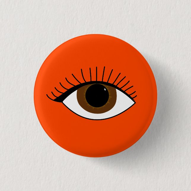 Badge Rond 2,50 Cm Brown Eye Illustration (Devant)