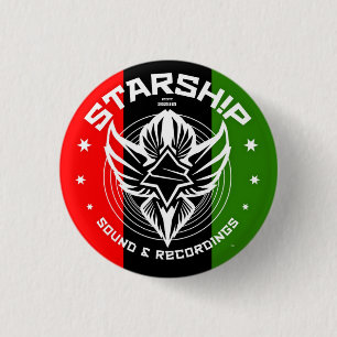 Badge Rond 2,50 Cm Bruit de STARSHIP et bouton d'enregistrements