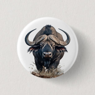 Badge Rond 2,50 Cm buffle africain