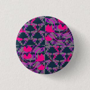 Badge Rond 2,50 Cm Bulbes de tulipes Roses
