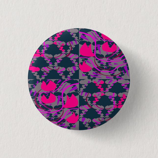 Badge Rond 2,50 Cm Bulbes de tulipes Roses (Devant)