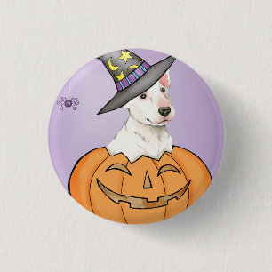 Badge Rond 2,50 Cm Bull Terrier Halloween