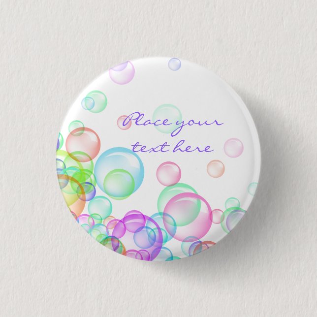 Badge Rond 2,50 Cm Bulles de savon (Devant)