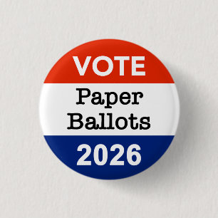 Badge Rond 2,50 Cm Bulletin de vote papier Élection à mi-mandat 2026 