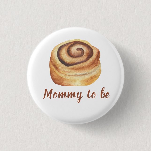 Badge Rond 2,50 Cm Bun in the oven Baby Shower - Mommy to be (Devant)
