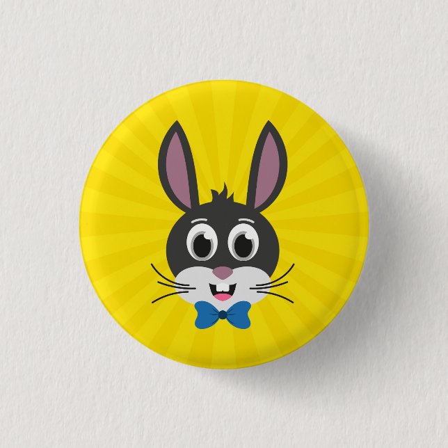Badge Rond 2,50 Cm Bunny Face Boy-32886 (Devant)