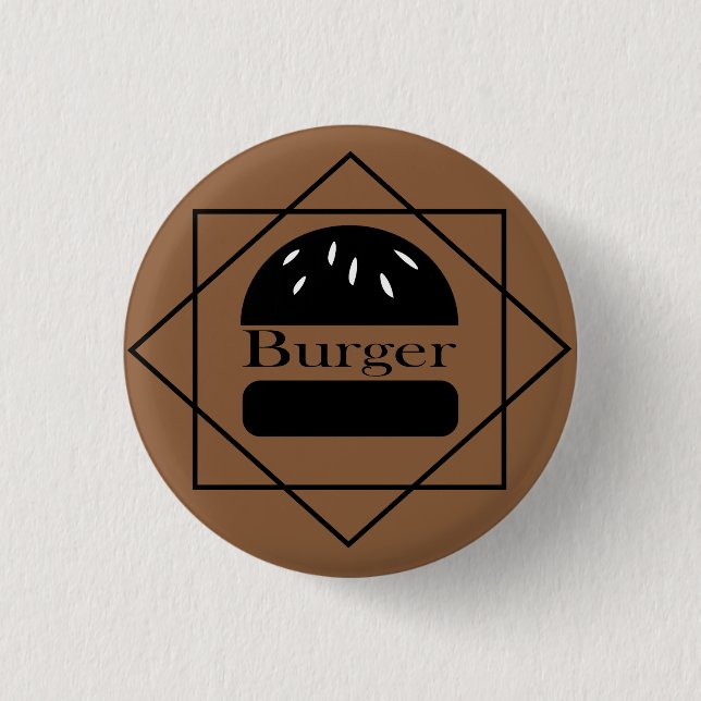 Badge Rond 2,50 Cm Burger lover (Devant)