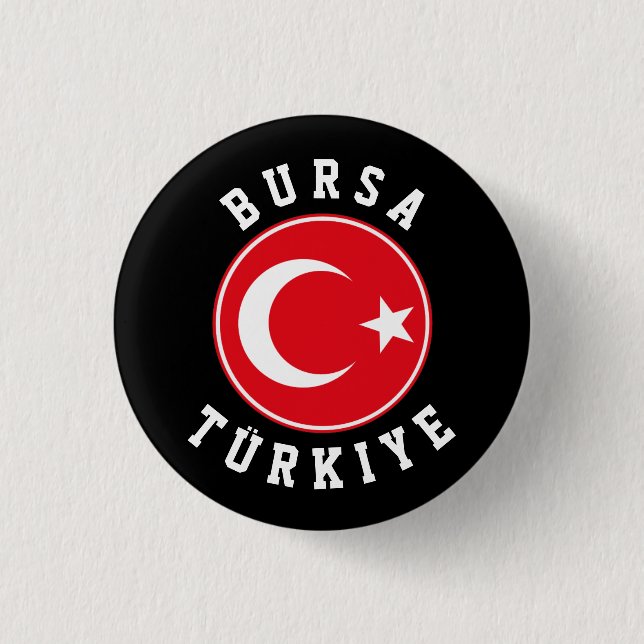 Badge Rond 2,50 Cm Bursa, Turquie (Devant)