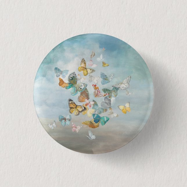 Badge Rond 2,50 Cm Butterflies in the Clouds (Devant)