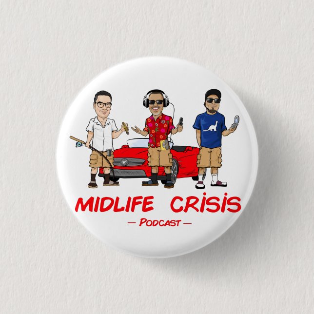 Badge Rond 2,50 Cm Button de Midlife (Devant)