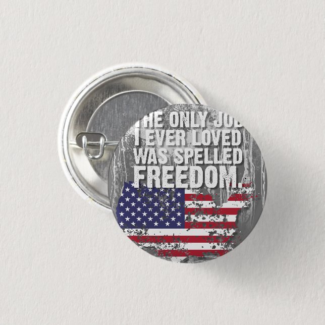 Badge Rond 2,50 Cm Button – Freedom Job (Devant & derrière)