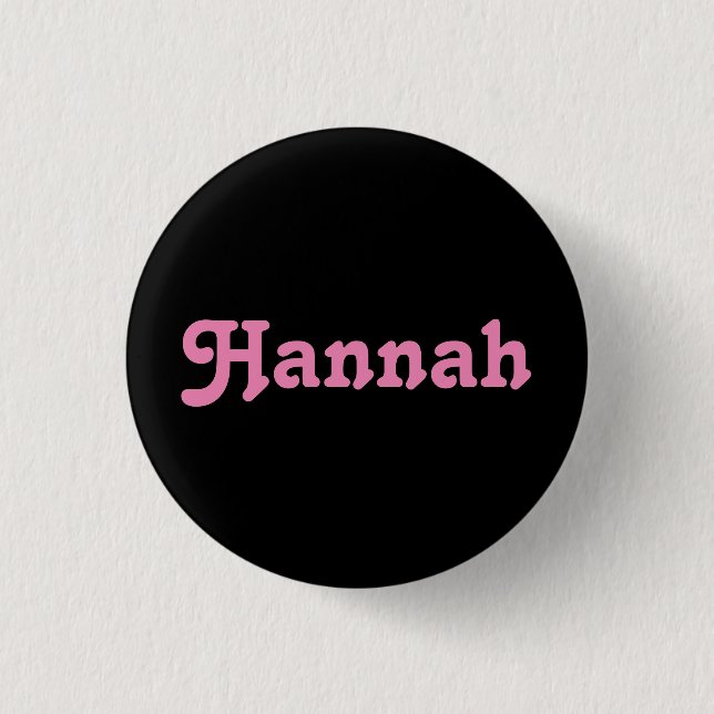 Badge Rond 2,50 Cm Button Hannah (Devant)