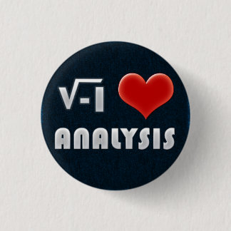 Badge Rond 2,50 Cm Button I LOVE ANALYSIS