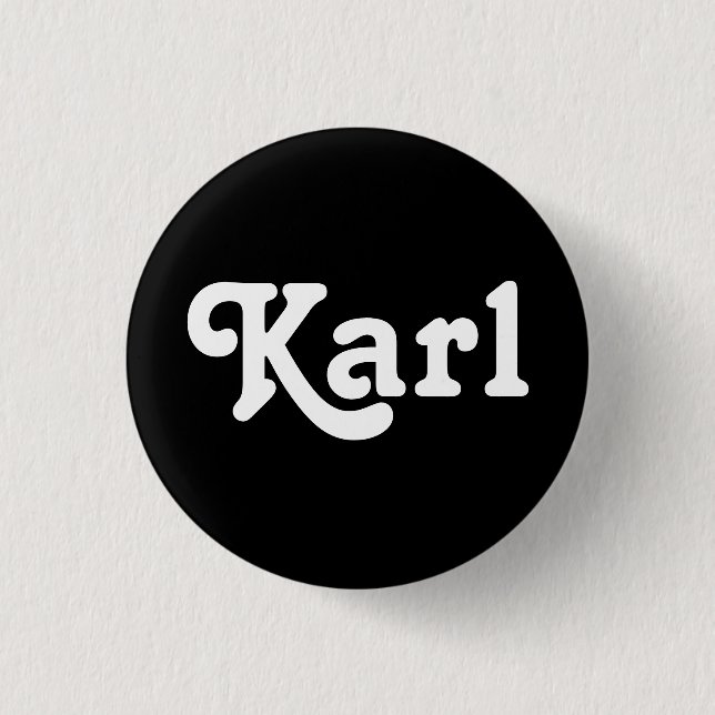 Badge Rond 2,50 Cm Button Karl (Devant)