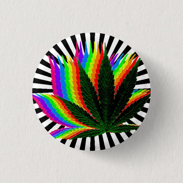 BADGE ROND 2,50 CM BUTTON MARIJUANA (Devant)