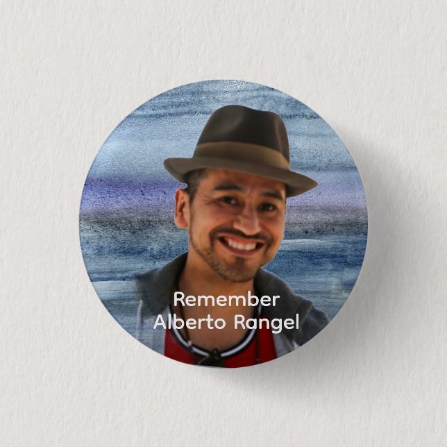 Badge Rond 2,50 Cm Button: Remember Alberto Rangel (Devant)