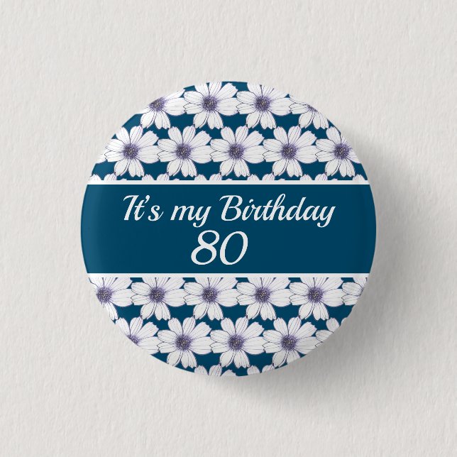 Badge Rond 2,50 Cm C’est mon anniversaire de naissance (Devant)
