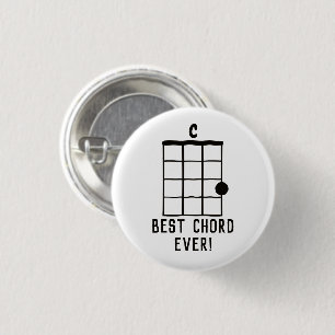 Badge Rond 2,50 Cm C Major Best Chord Ever Ukulele Lover