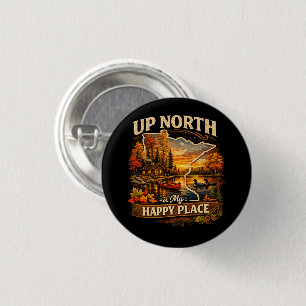 Badge Rond 2,50 Cm Cabane du Minnesota du Nord – Vie rustique au bord