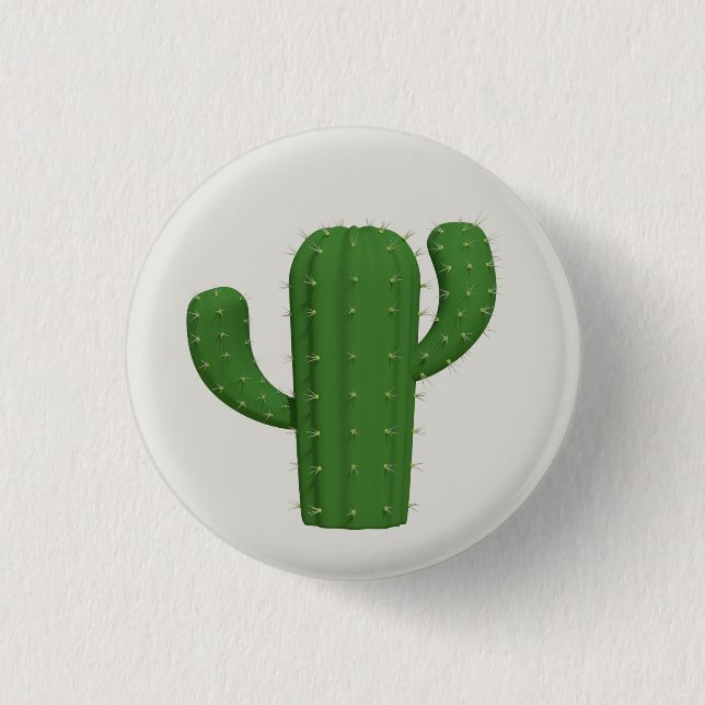 Badge Rond 2,50 Cm Cactus (Devant)