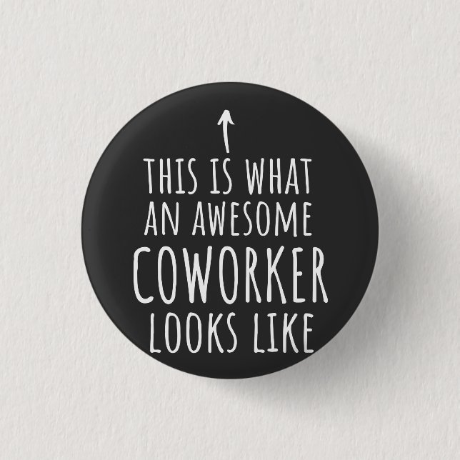 Badge Rond 2,50 Cm Cadeau Coworker, Mug Coworker, Super Coworker (Devant)