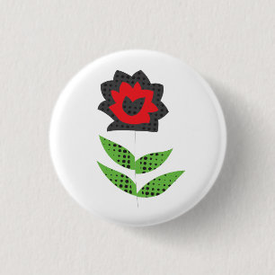Badge Rond 2,50 Cm Cadeau de broche à bouton floral rétro mignon