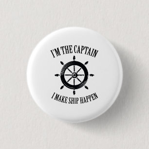Badge Rond 2,50 Cm Cadeau de capitaine Funny Boat Lover Dad