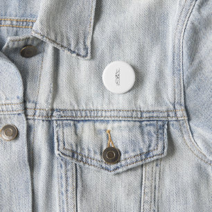 Badge Rond 2,50 Cm Cadeau de chat blanc curieux qui regarde