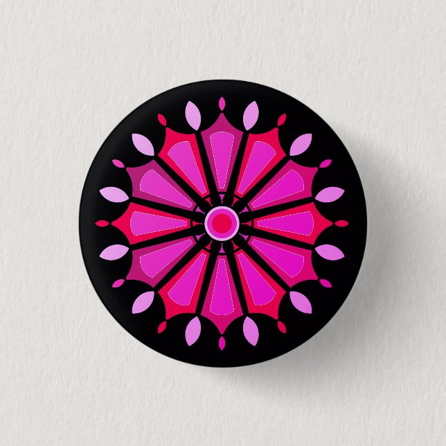 Badge Rond 2,50 Cm cadeau de fleurs (Devant)