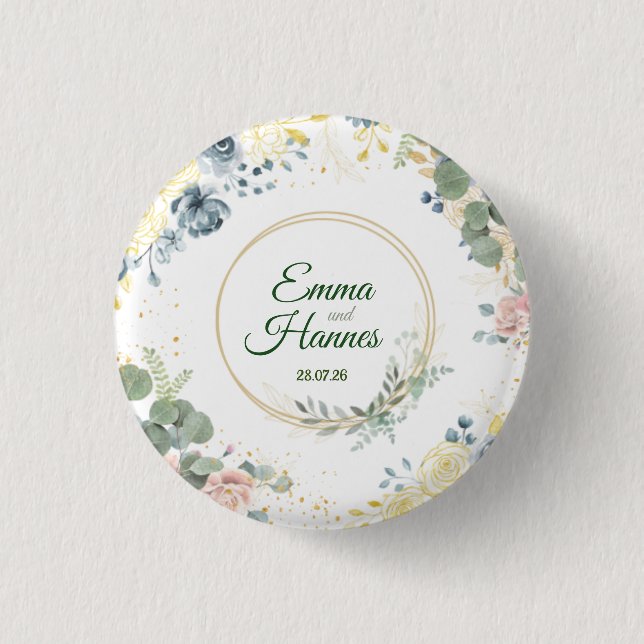Badge Rond 2,50 Cm Cadeau de mariage pour invités - (Devant)