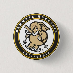 Badge Rond 2,50 Cm Cadeau de montagnes de la station de ski Mammoth M