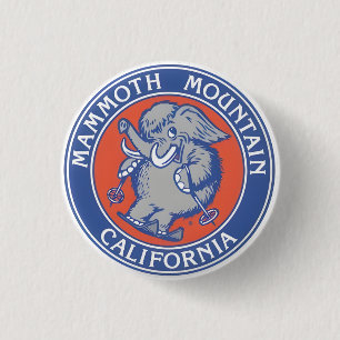 Badge Rond 2,50 Cm Cadeau de montagnes de la station de ski Mammoth M