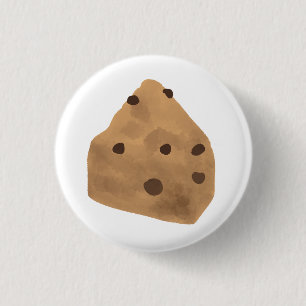 Badge Rond 2,50 Cm Cadeau de morceau de cookie aux pépites de chocola