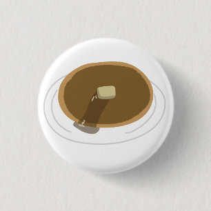 Badge Rond 2,50 Cm Cadeau de petit-déjeuner crêpe moelleuse et beurre
