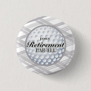 Badge Rond 2,50 Cm Cadeau de retraite de golf