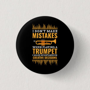 Badge Rond 2,50 Cm Cadeau de trompettiste de groupe de musicien drôle