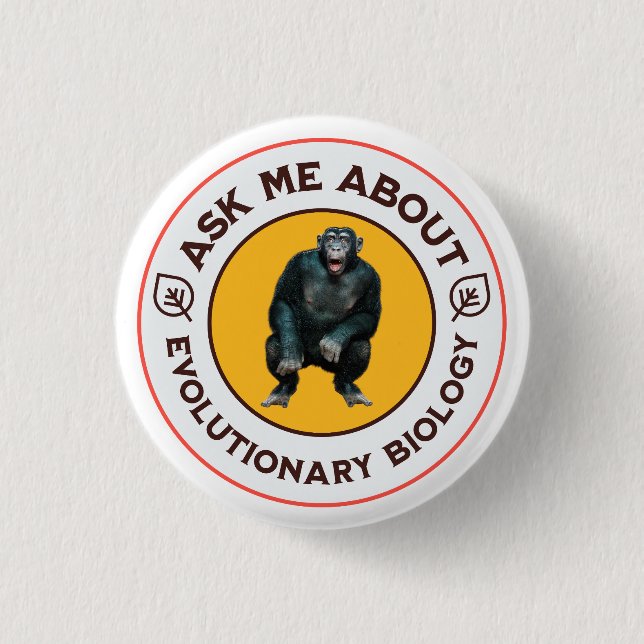 Badge Rond 2,50 Cm Cadeau d'humour de nerd sur l'évolution drôle de b (Devant)