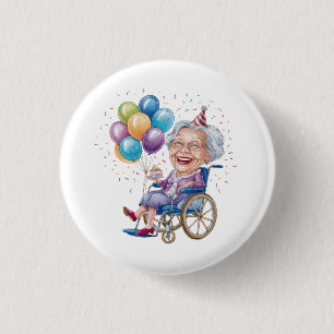 Badge Rond 2,50 Cm Cadeau drôle d'anniversaire pour grand-mère âgée p